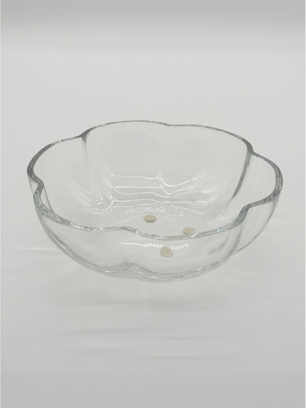 Baccarat Crystal Scalloped‎ Bowl 7.5” Clear Flower Star Serving Dish France